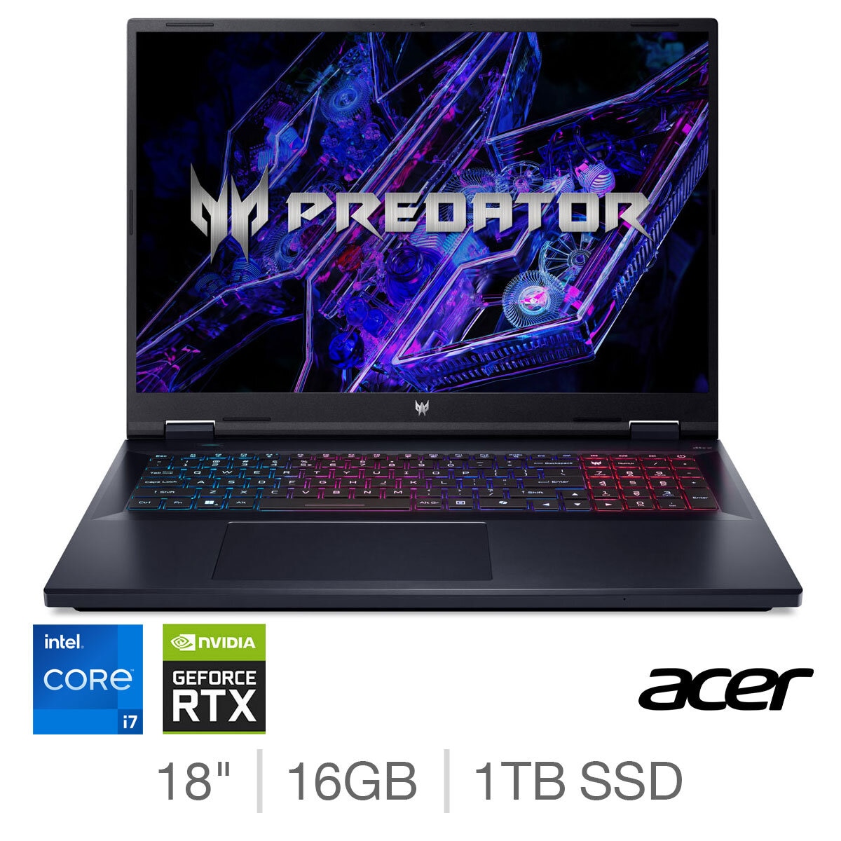 Acer Predator Helios Neo, Intel Core i7, 16GB RAM, 1TB SSD, NVIDIA GeForce RTX 4070, 18 Inch Gaming Laptop, NH.QNQEK.002 at Costco.co.uk