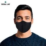 Social Lab Triple Layer Men's Reusable Face Masks, 4 Pack