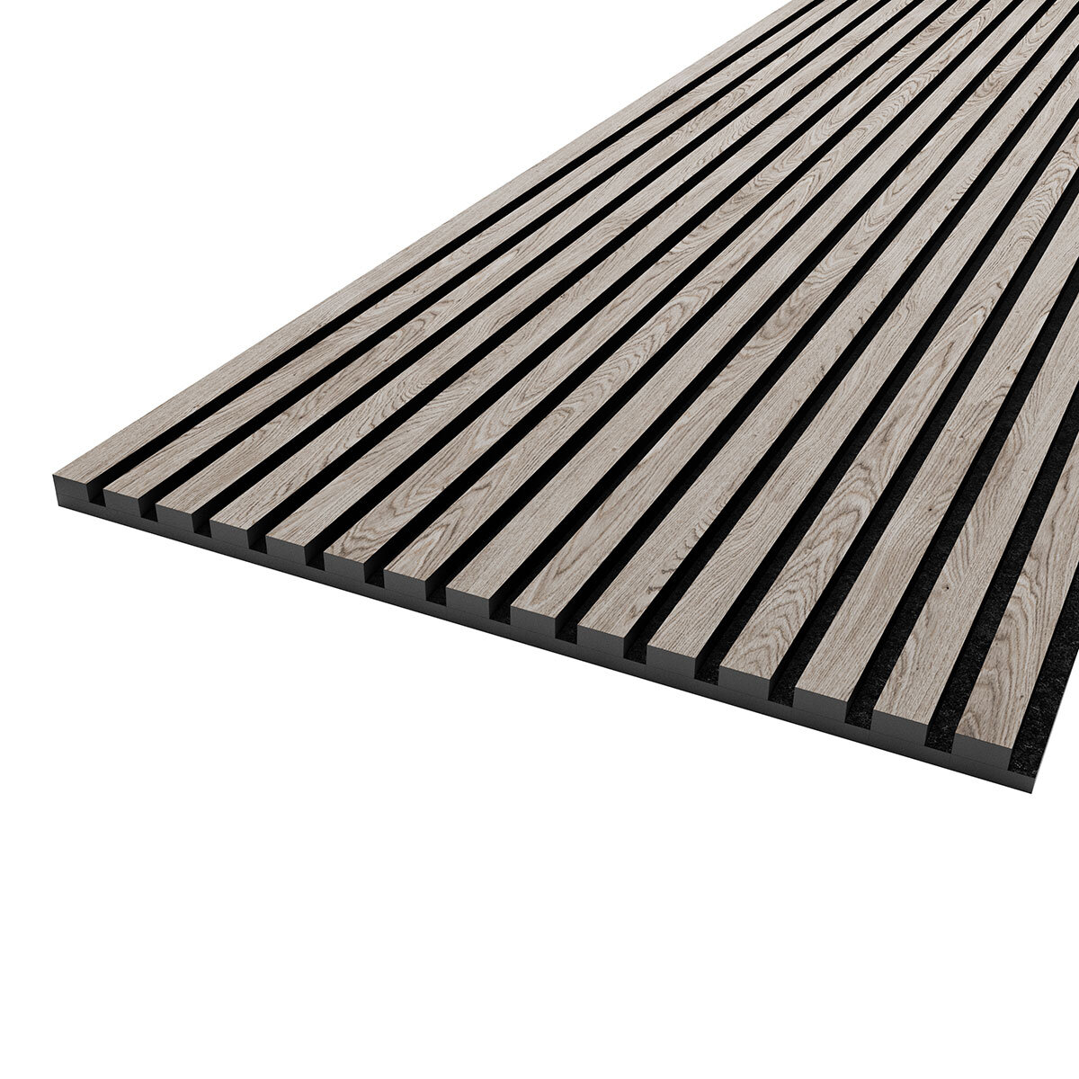 Ash Decorative Slatted Wood Wall Panel 17mm x 3 m x 0.6 m (2 panels per pack)