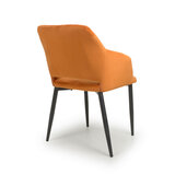 Nero Orange Velvet Dining Chair 2 pack