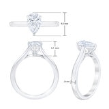 1.00ct Pear Cut Solitaire Ring, Platinum