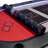 Barrington 10-Player Poker Table with LED Lights