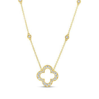 0.70ctw Round Brilliant Cut Diamond Necklace, 14ct Yellow Gold