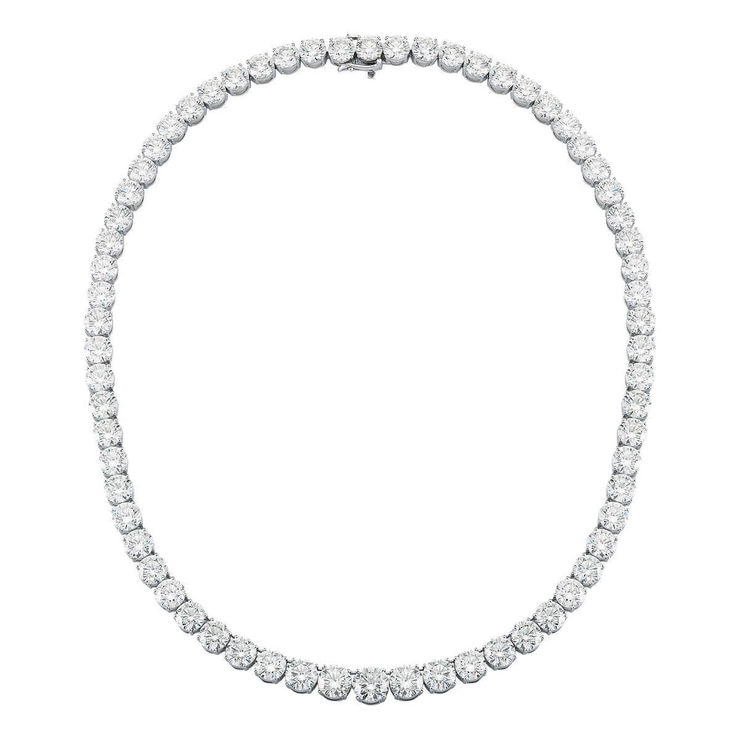 78.19ctw Round Brilliant Cut Diamond Necklace,18ct White Gold Costco UK