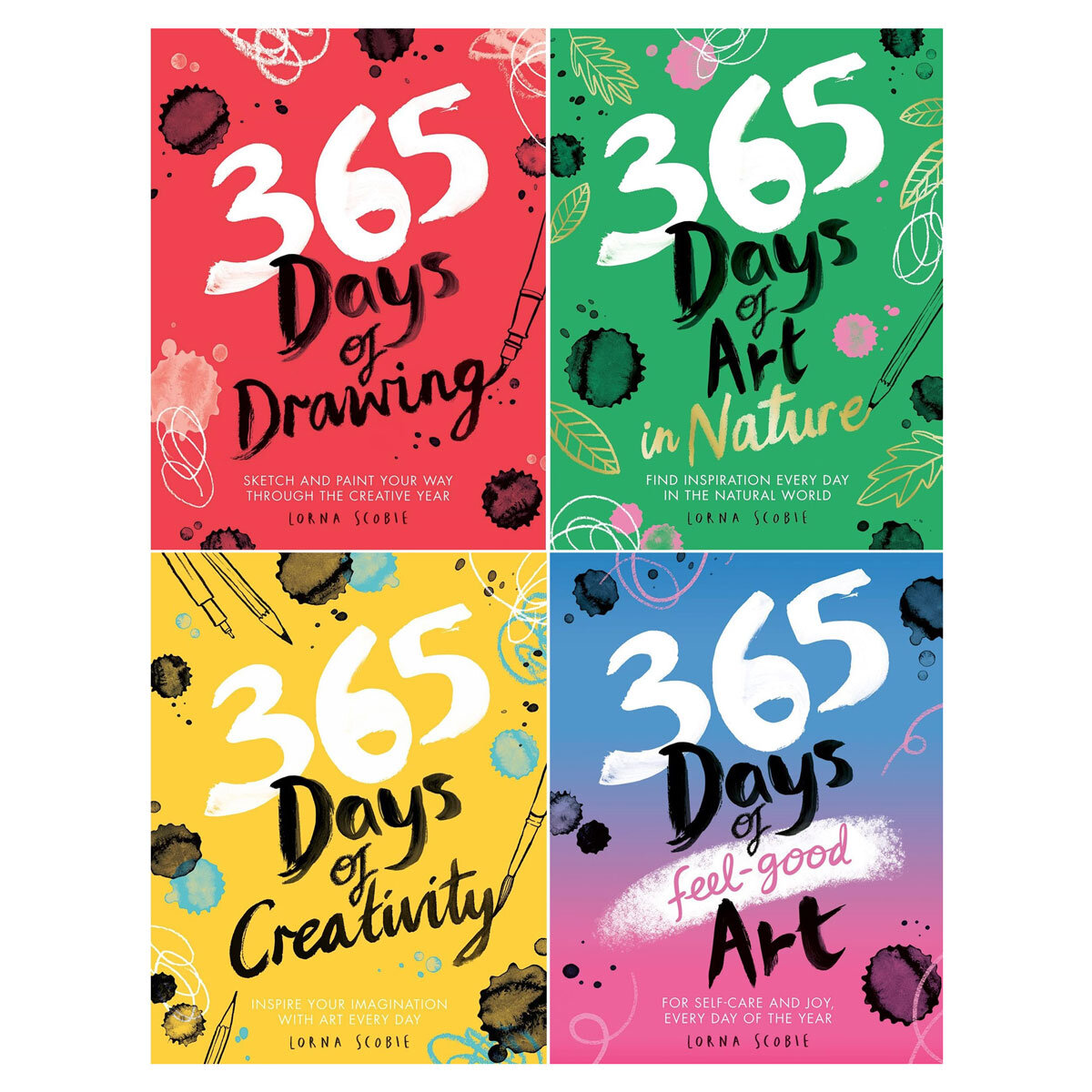 365 Days by Lorna Scobie in 4 Options: Drawing, Feel-Good, Creativity or Nature