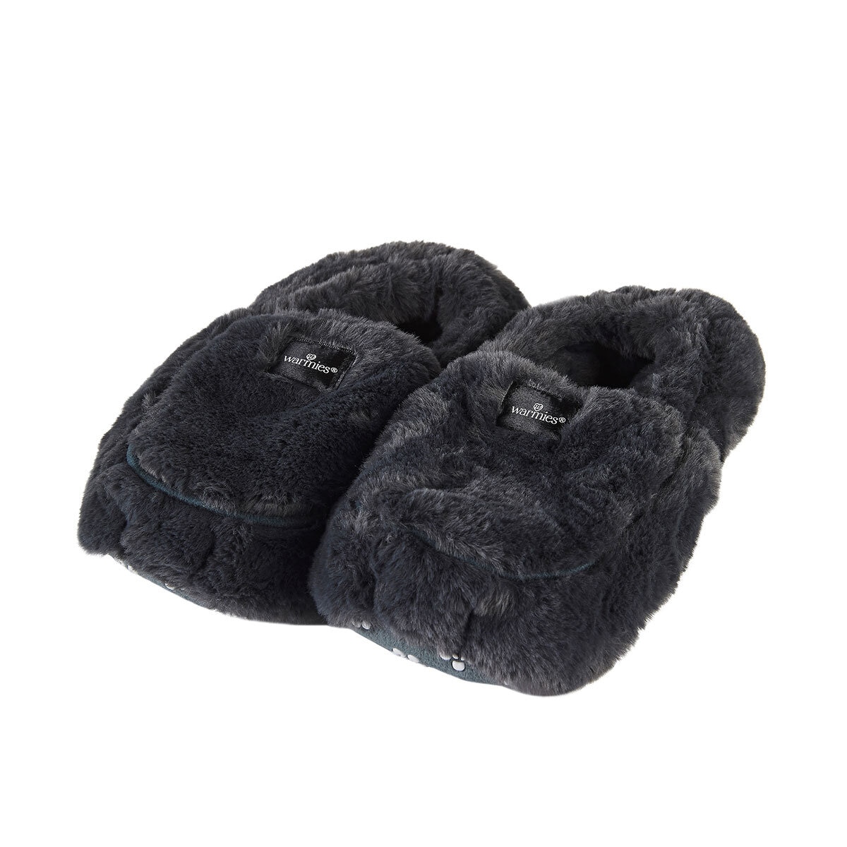 Warmies Fully Heatable Wellness Slippers in Steel Grey