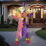Halloween 9ft (2.7m) Oversized Lunging Clown with Lights & Sounds