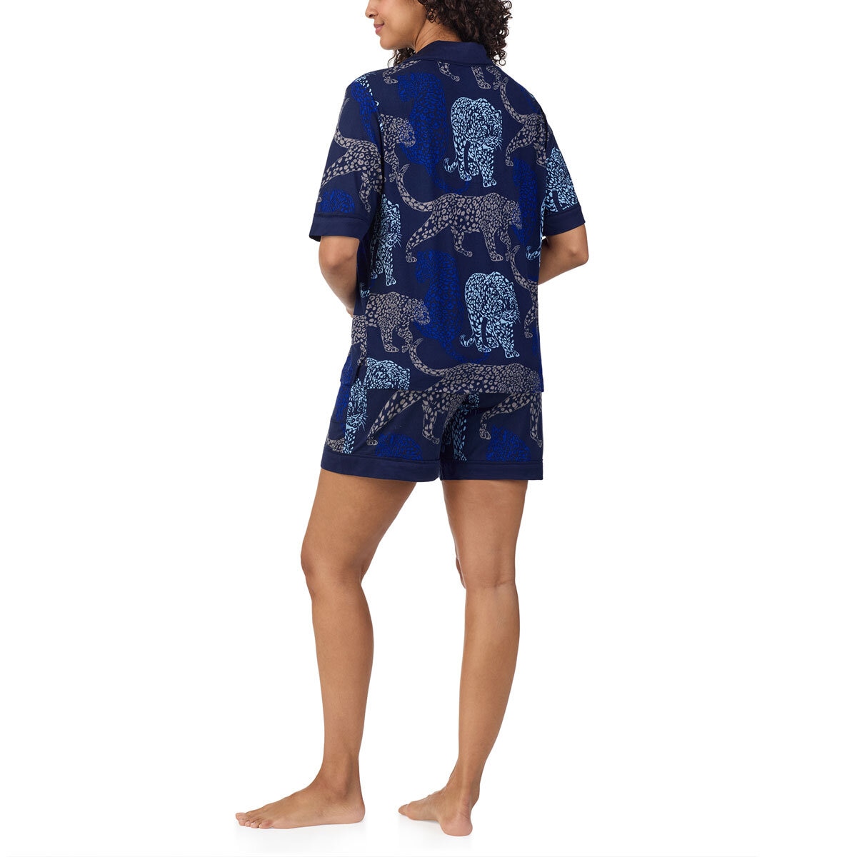 DKNY Ladies Notch Collar 3 Piece PJ Set in Animal Print DKNY Ladies Notch Collar 3 Piece PJ Set in Animal Print