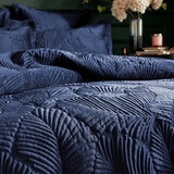 Kensington Navy Velvet 3 Piece Bed Set, Super King