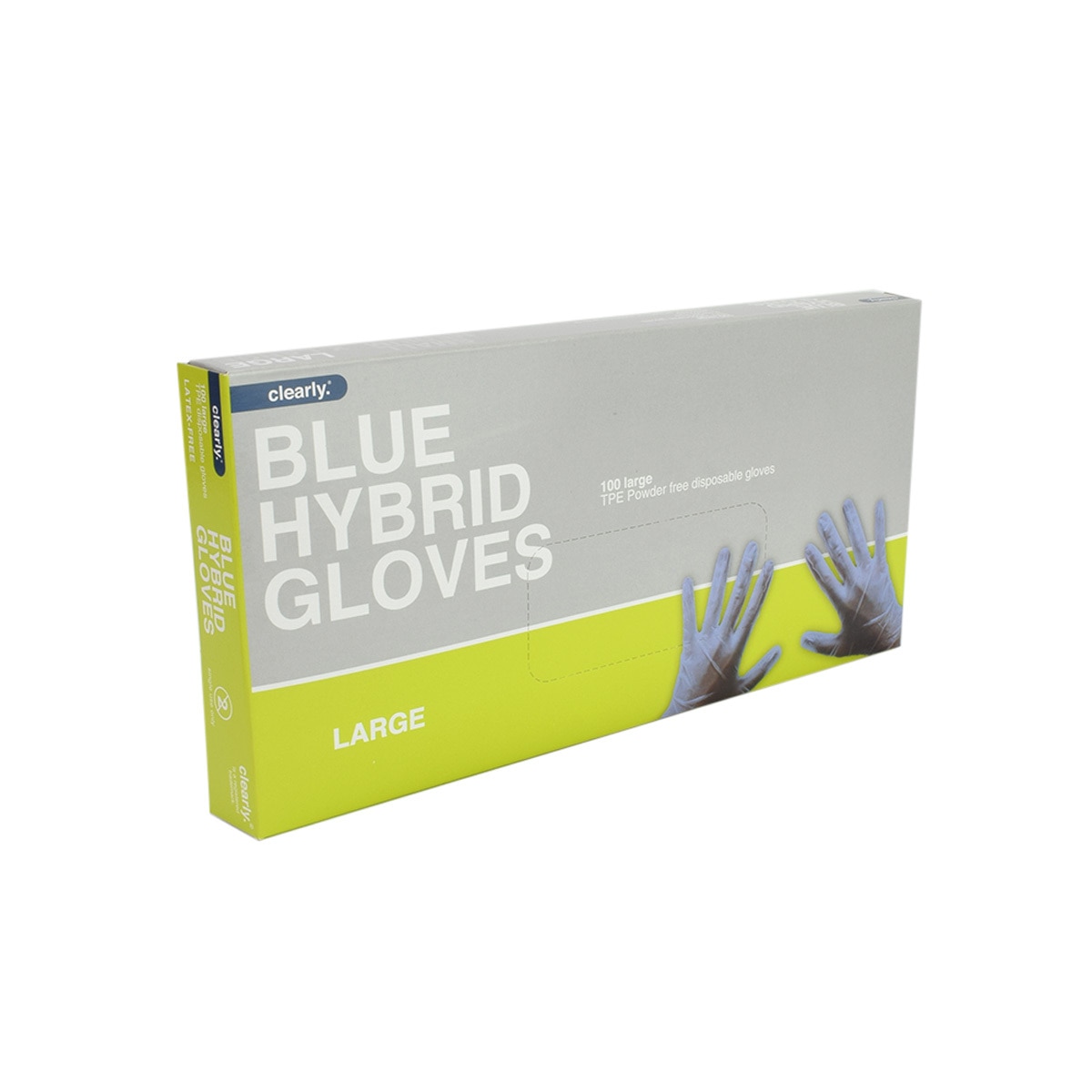 Clearly Professional Blue Hybrid Gloves Medium , Pack of 100