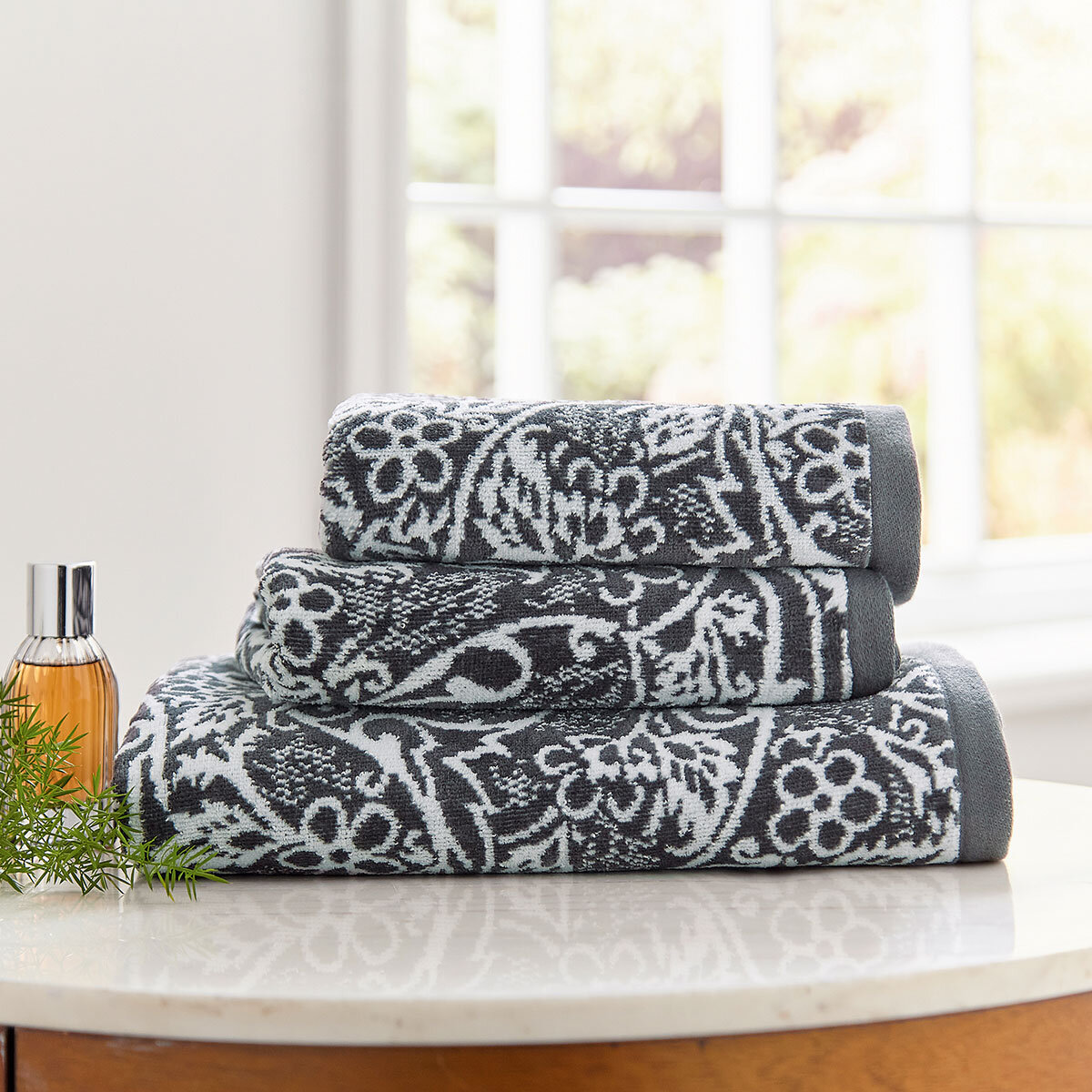 Black and grey clearance towels