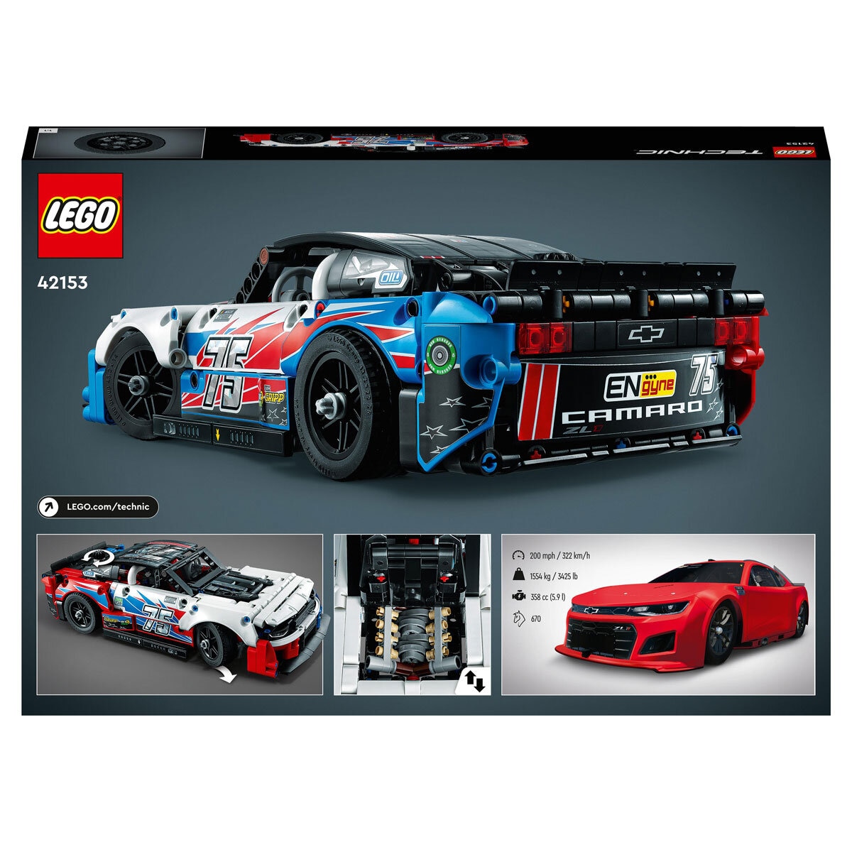 Buy LEGO LEGO Technic NASCAR Chevrolet Back of Box Image at Costco.co.uk