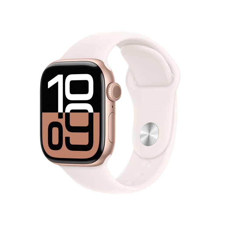 Buy Apple Watch Series 10 GPS, 42mm Rose Gold AluminiumCase with Blush Sport Band S/M, MWWH3QA/A at costco.co.uk