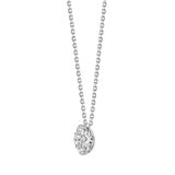 1.35ctw Round Brilliant Cut Diamond Halo Pendant, 14ct White Gold