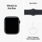 Buy Apple Watch Series 9 GPS, 41mm Midnight Aluminium Case with Midnight Sport Band - M/L, MRHR3QA/A
