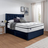 Silentnight 4 drawer velvet divan in maritime