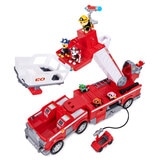 Paw patrol fire truck and pups close up