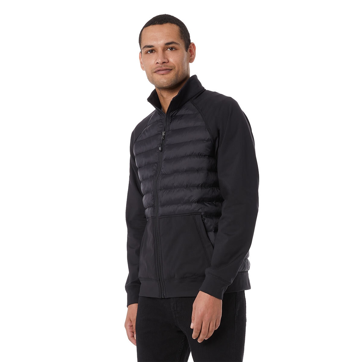 32 Degrees Men's Mixed Media Jacket in Black, Extra Large