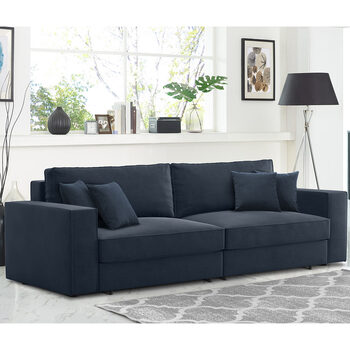 Coddle Infinity Navy Velvet Convertible Sofa Bed