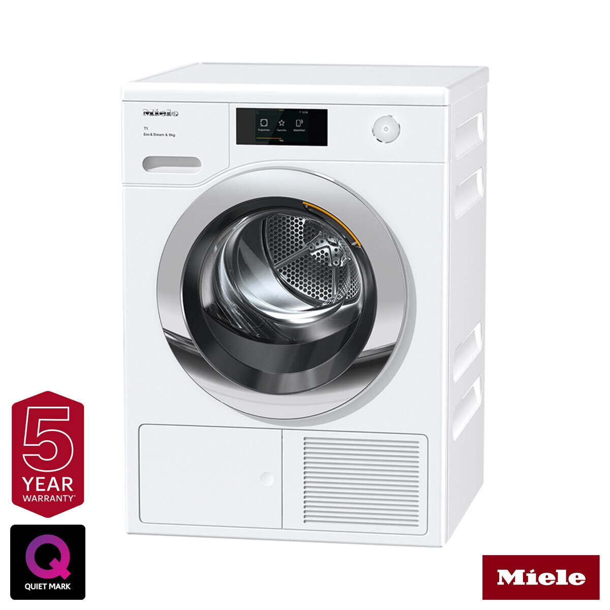 Miele TCR780WP 9kg Heat Pump Dryer, A+++ Rated in White