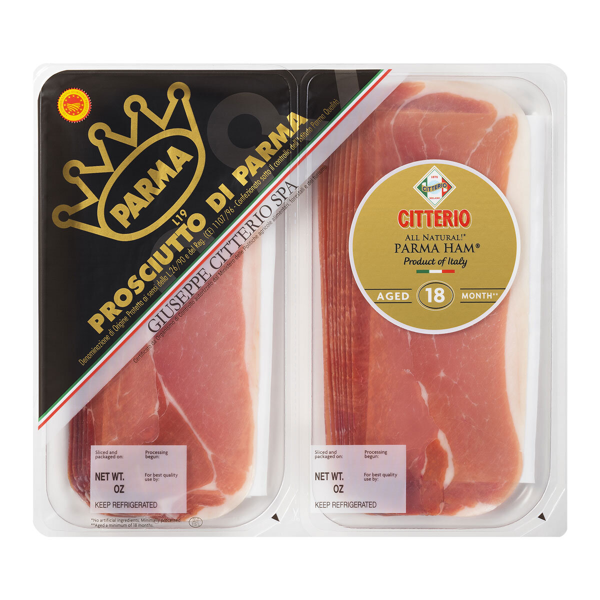 Citterio Sliced Parma Ham 18 Month Matured, 2 x 170g