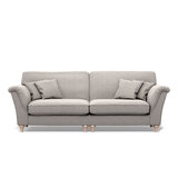 Merchant Silver Fabric 4 Seater Sofa