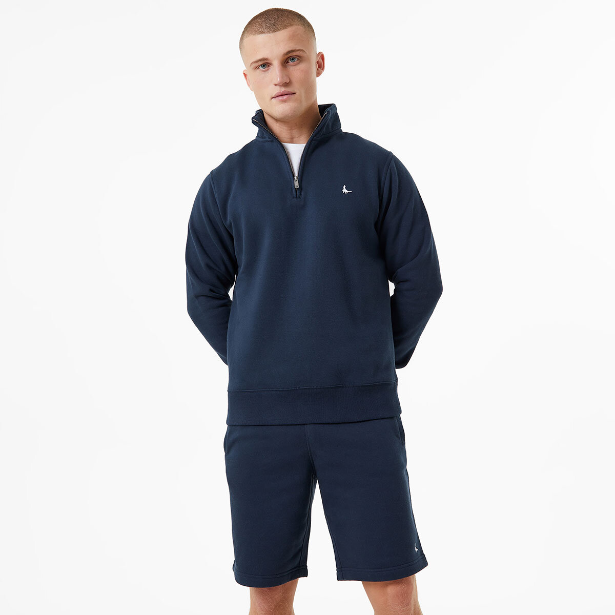 Jack Wills Barchester Quarter Zip Sweatshirt in Navy | Co...