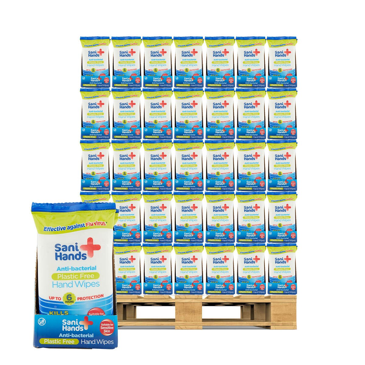 Sani Hands Antibacterial Wipes, 10 x 12 Pack Pallet Costco UK