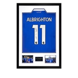 Marc Albrighton Signed LCFC 22/23 Home Framed Shirt, including 2 Photos