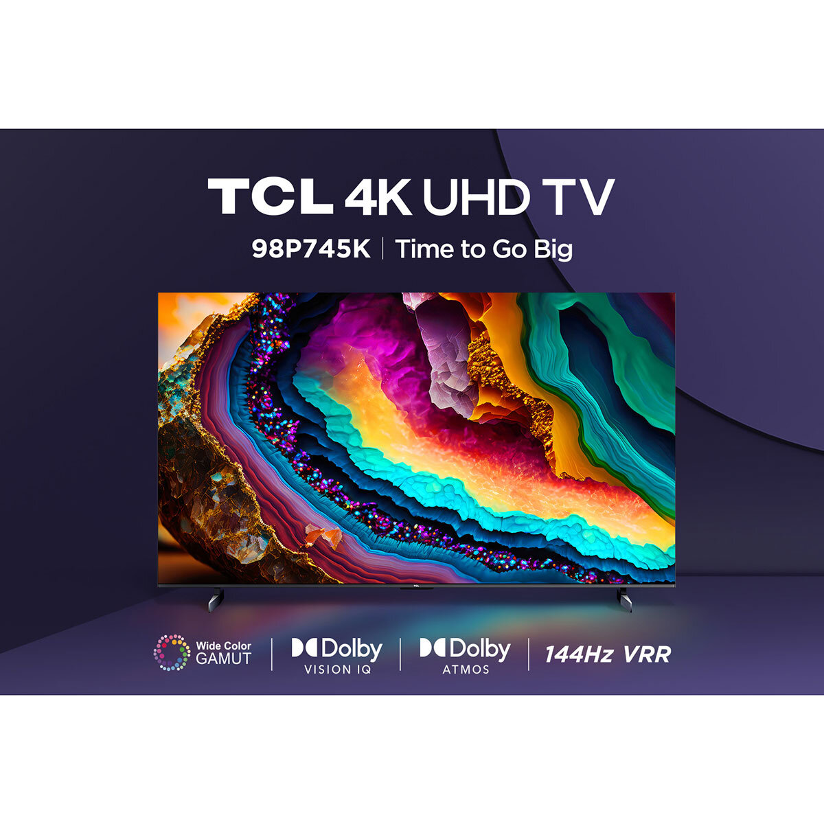 TCL 98P745K 98 Inch 4K Ultra HD 144hz Smart TV