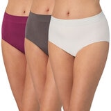 Carole Hochman Seamless Brief 5 Pack in White, Grey & Pink