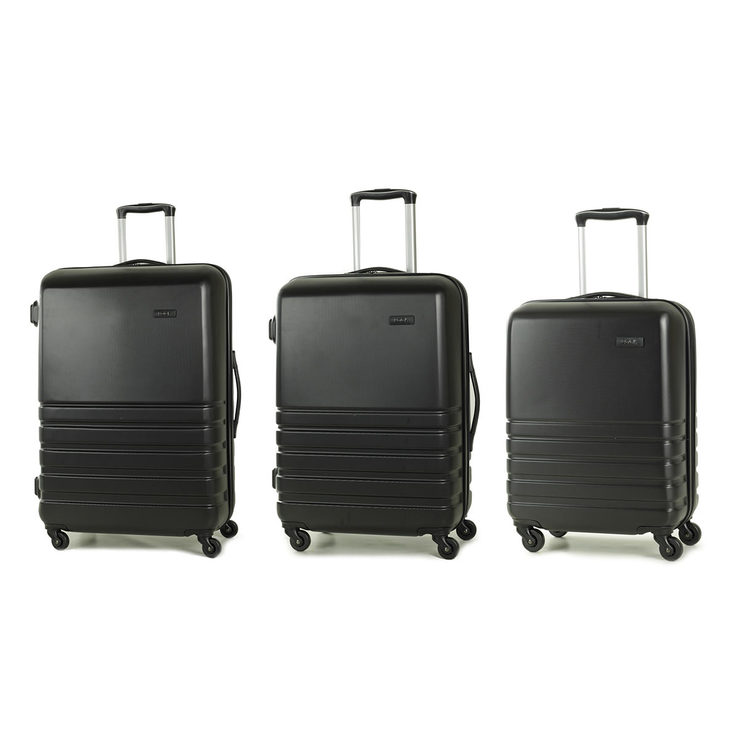 Rock Byron 3 Piece Hardside Suitcase Set in Black | Costco UK