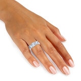 3ctw 3 Stone Ring, Platinum