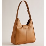 Ted Baker Chelse Padlock Leather Shoulder Bag in Brown