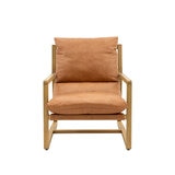 Gallery Burela Vintage Brown Leather Lounge Chair