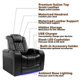 Valencia Home Theatre Seating Tuscany Single Chair, Black