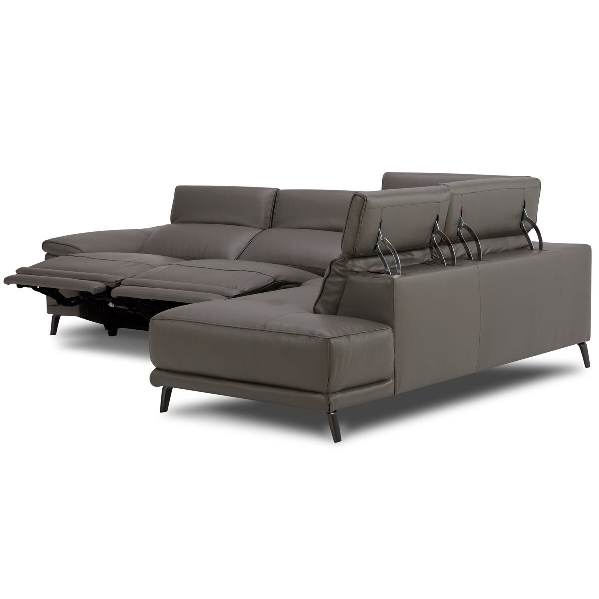 Costco kuka deals leather reclining sectional