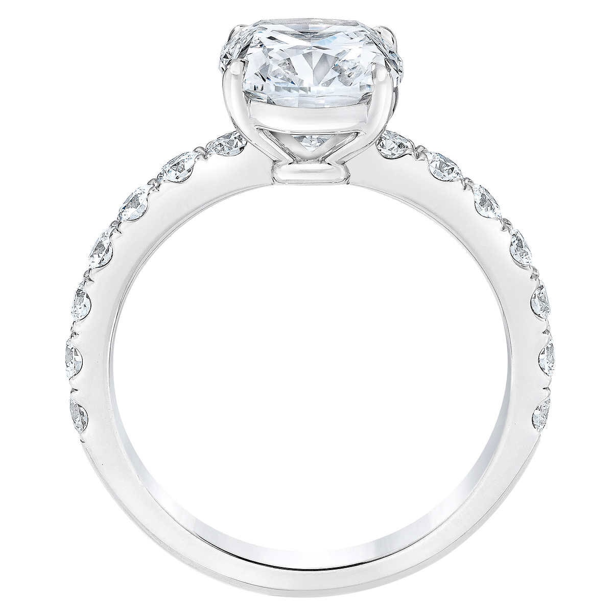 3.60ctw Cushion Cut Diamond Ring, Platinum