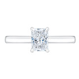 1.00 ctw Radiant Cut Diamond Solitaire Ring, Platinum