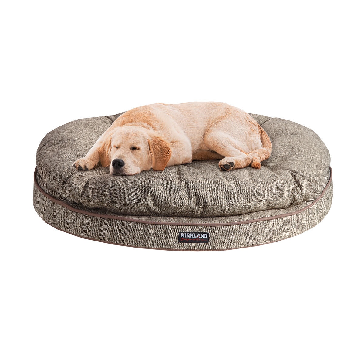 Kirkland Signature Round Pillow Orthopaedic Dog Bed, Brown