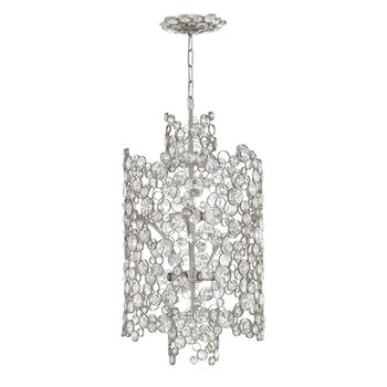 Elstead Anya Two Tier Pendant - Silver Leaf