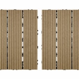 Golden Select Light Brown WPC Deck Tiles - 0.72m² Per Pack Golden Select Light Brown WPC Deck Tiles - 0.72m² Per Pack