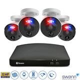 Swann 8 Channel 2TB NVR Recorder with 4 x 12MP Mega HD Enforcer™ Bullet Cameras, SWNVK-890104-EU