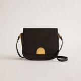 Ted Baker Imilda Lock Leather Satchel Bag in Black