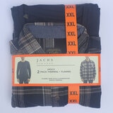 Jachs Mens Flannel Shirt & Thermal 2 Pack in Navy