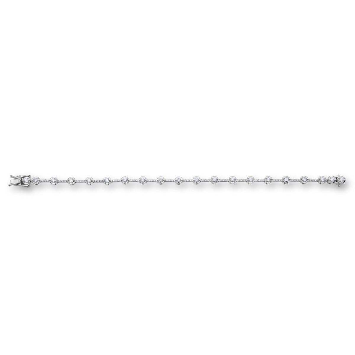 2.40ctw Round Brilliant Cut Diamond Bracelet, 18ct White Gold