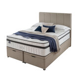 Silentnight Geltex Ultraflex 3000 Mattress & Full Ottoman Divan in Sandstone, 2 Firmness Ratings in 3 Sizes