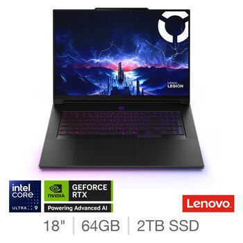 Lenovo Legion 9, Intel Core Ultra 9, 64GB RAM, 2TB SSD, NVIDIA GeForce RTX 5080, 18 inch, Gaming Laptop, 83EY000VUK Lenovo Legion 9, Intel Core Ultra 9, 64GB RAM, 2TB SSD, NVIDIA GeForce RTX 5080, 18 inch, Gaming Laptop, 83EY000VUK