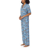 Room Service Notch Collar 2 Piece PJ Set in Blue