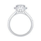 1.00ctw Round Brilliant Cut Diamond Cluster Ring, 14ct White Gold